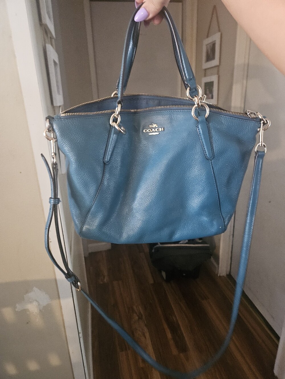Coach Vintage Teal Kelsey Satchel